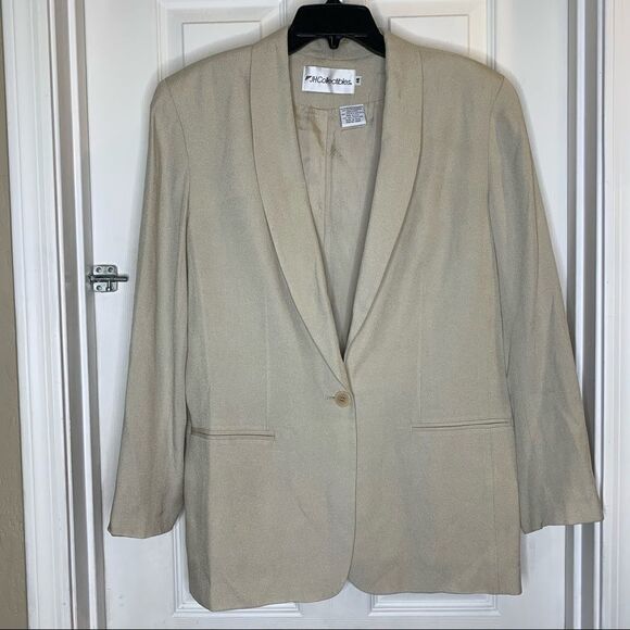 JH Collectibles Vintage Tan Skirt and Jacket Size 14 - Picture 1 of 16